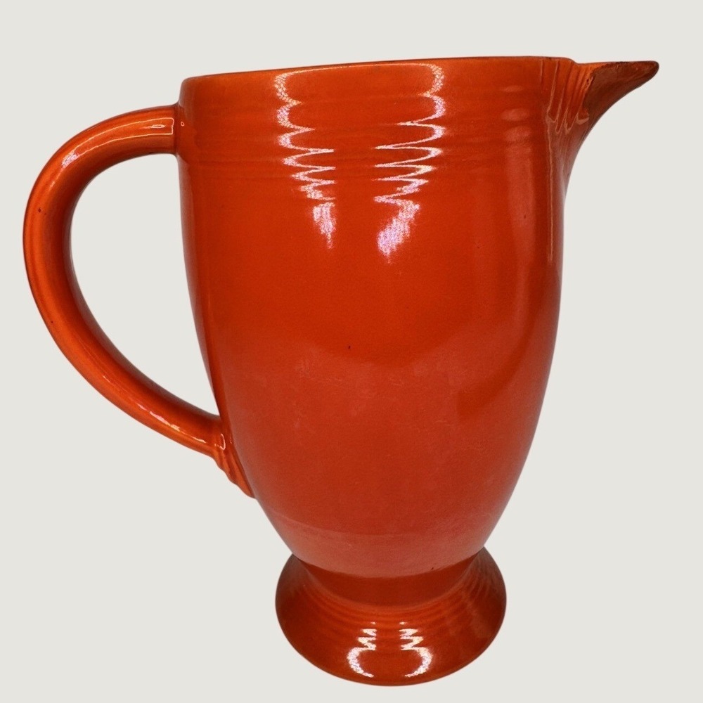 Vintage Fiesta coffee pot with lid in "radioactive" red (exc.) (1936-1959) READ